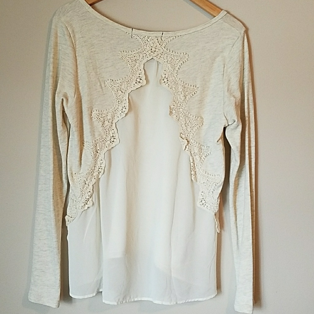 Amazing Detail Mixed Media Top